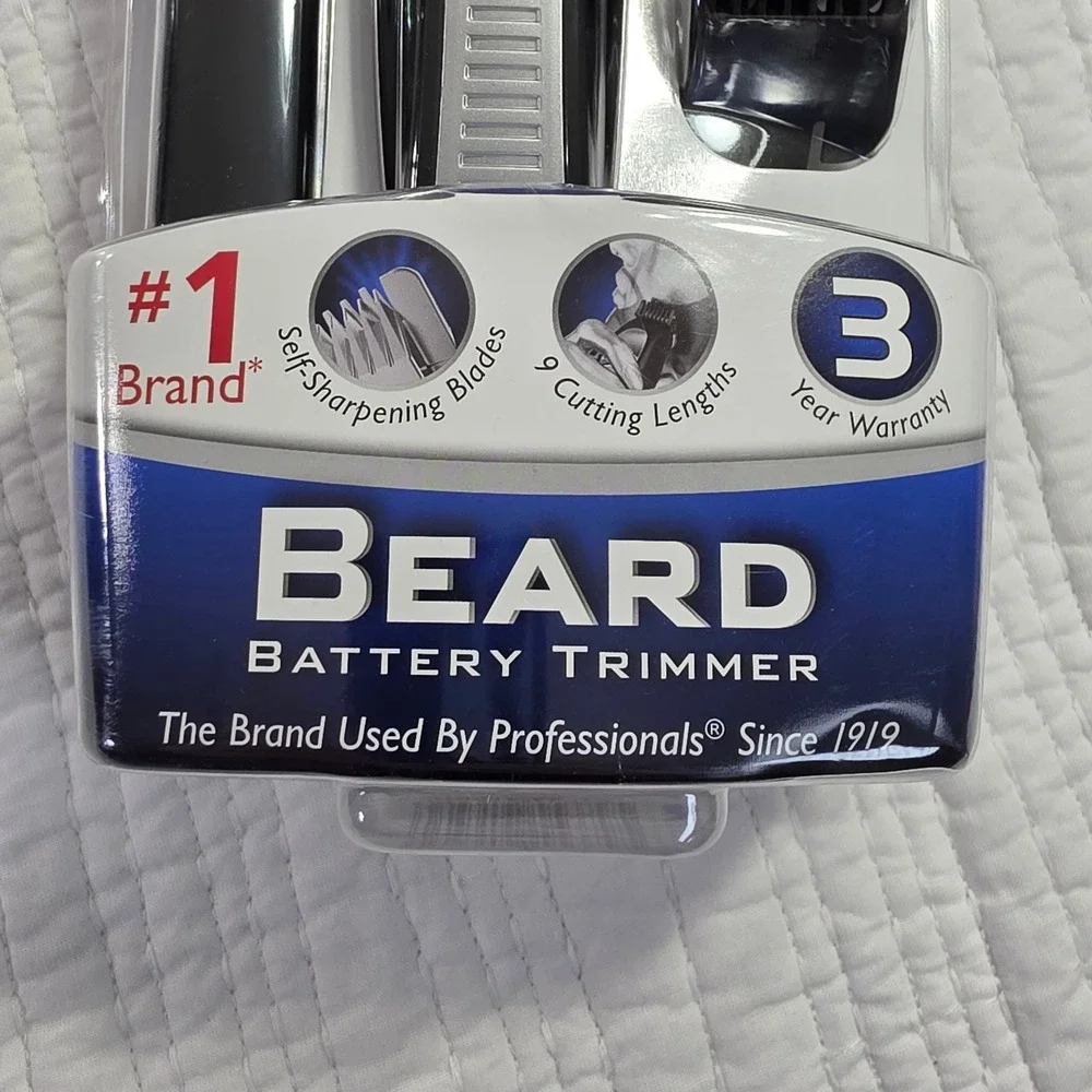 Wahl Beard Battery Trimmer Grooming Kit Nose Ear Trimmer 5537-1801 NWT 9 Lengths